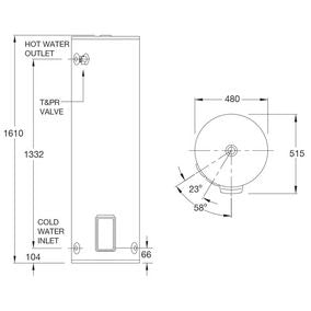 Vulcan DUOMAX 160L 3.6kW Electric - 6D1160G7