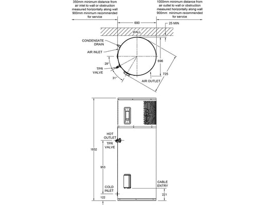 Everhot 280L R290 Heat Pump