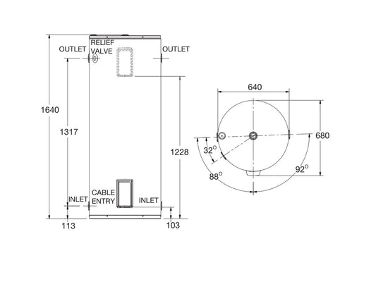 Everhot 315L 3.6kW Electric - 291315G7