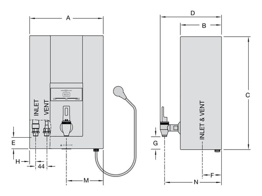 Everhot 5L Above-Bench Boiling Water