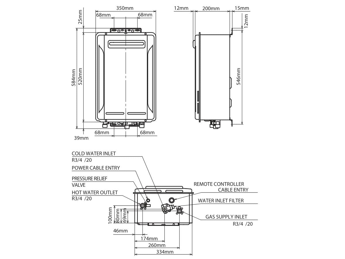 Thermann 6 Star 16L LPG 60 Degree Continuous Flow Hot Water System