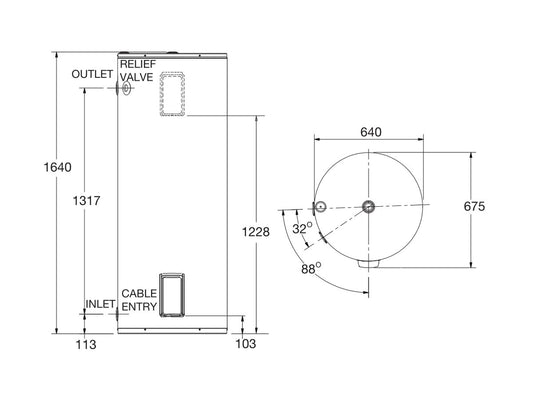 Vulcan 400L 4.8kW Twin Element Electric - 662400G8