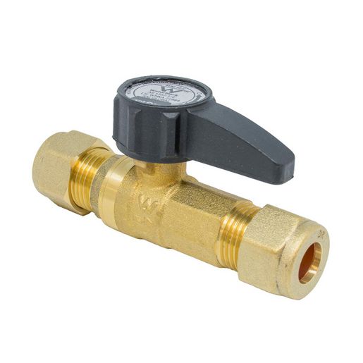 Tomson 15mm Non-Return Isolation Valve (Compression x Compression, Olive)