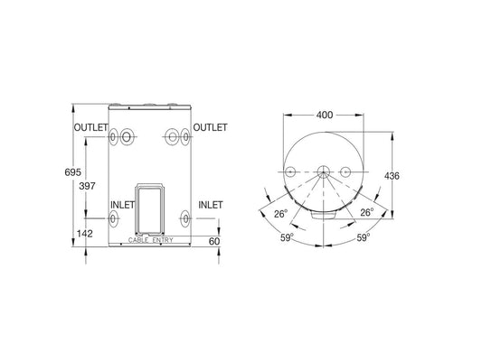 Everhot 50L 2.4kW Electric Plug In - 291050G5/P
