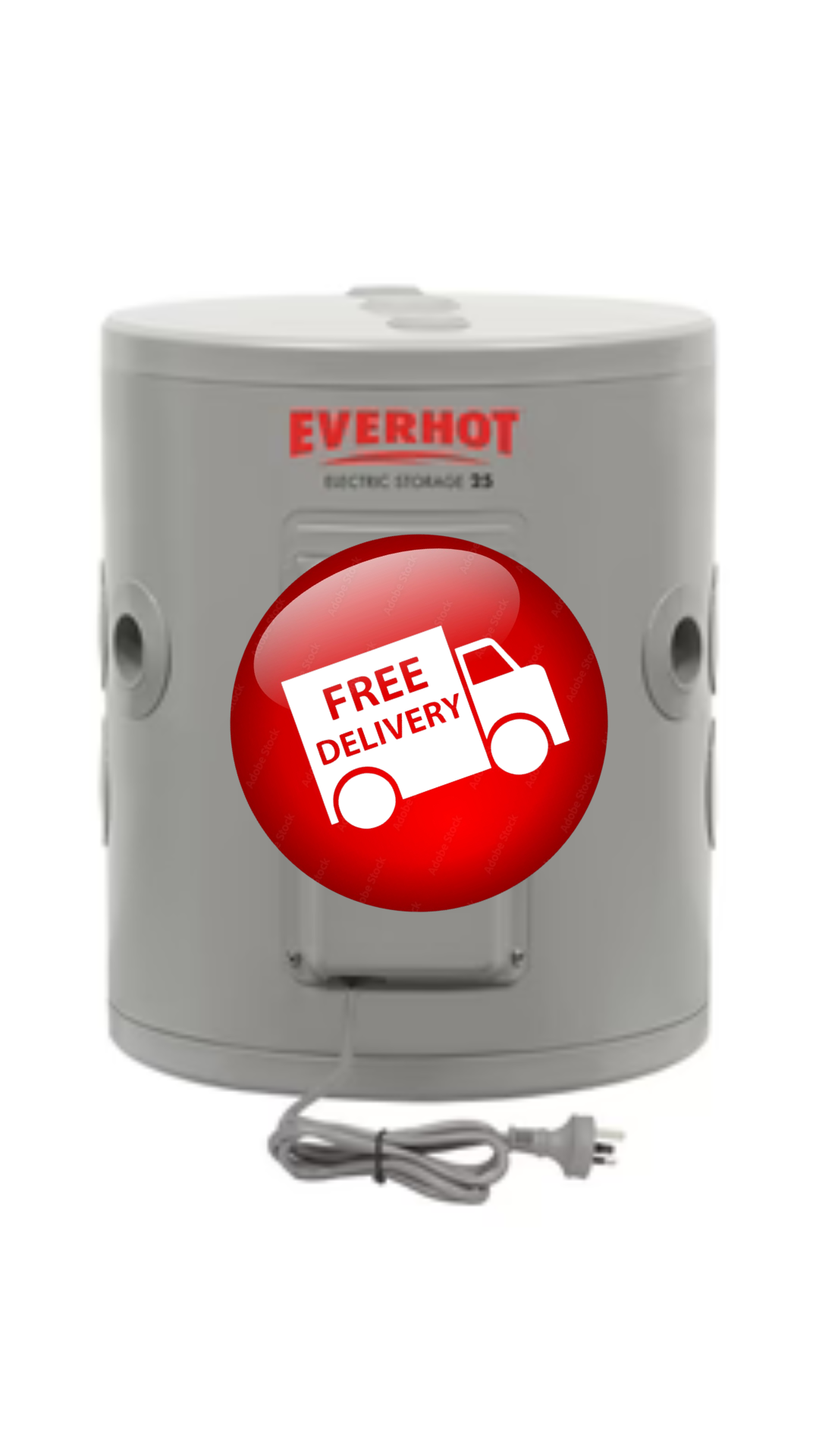Everhot 25L 2.4kW Single Element Plug In Electric Hot Water System