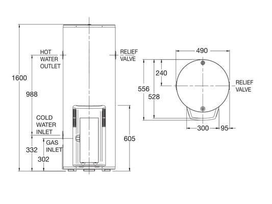 Everhot 272 5 Star 130L Natural Gas Hot Water System