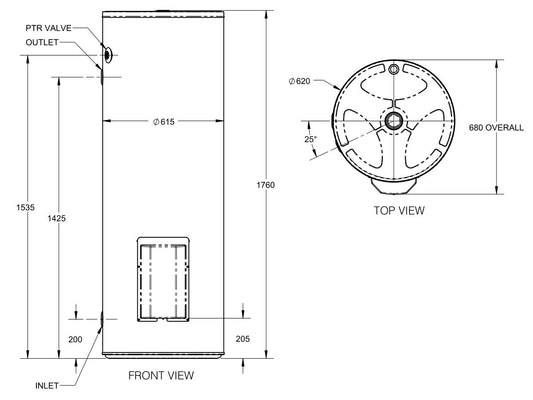 Thermann Commercial 315L 3X4.8kW - 315THMC348