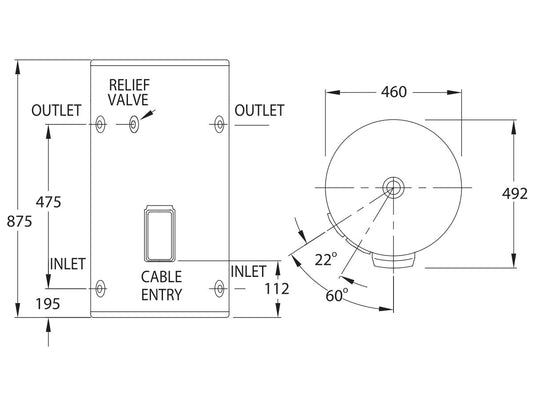 Everhot 80L 3.6kW Electric - 281080G7