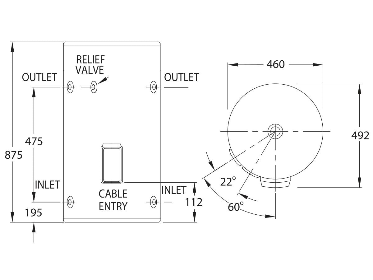 Everhot 80L 3.6kW Single Element Electric Hot Water System hotwaterboss
