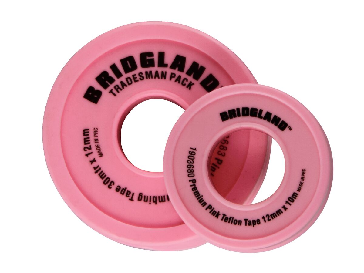 Buy Bridgland Pink PTFE Tape 12mm x 10m