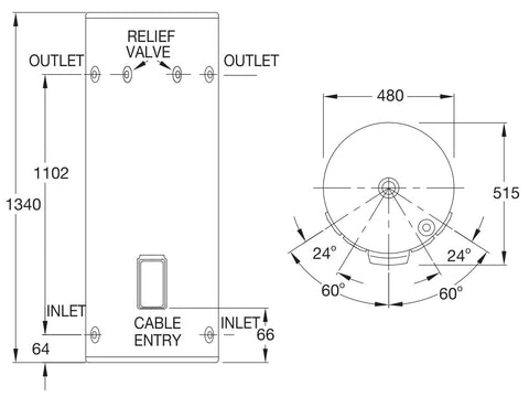 Rheem 125L 1.8kW Single Element - 491125G4